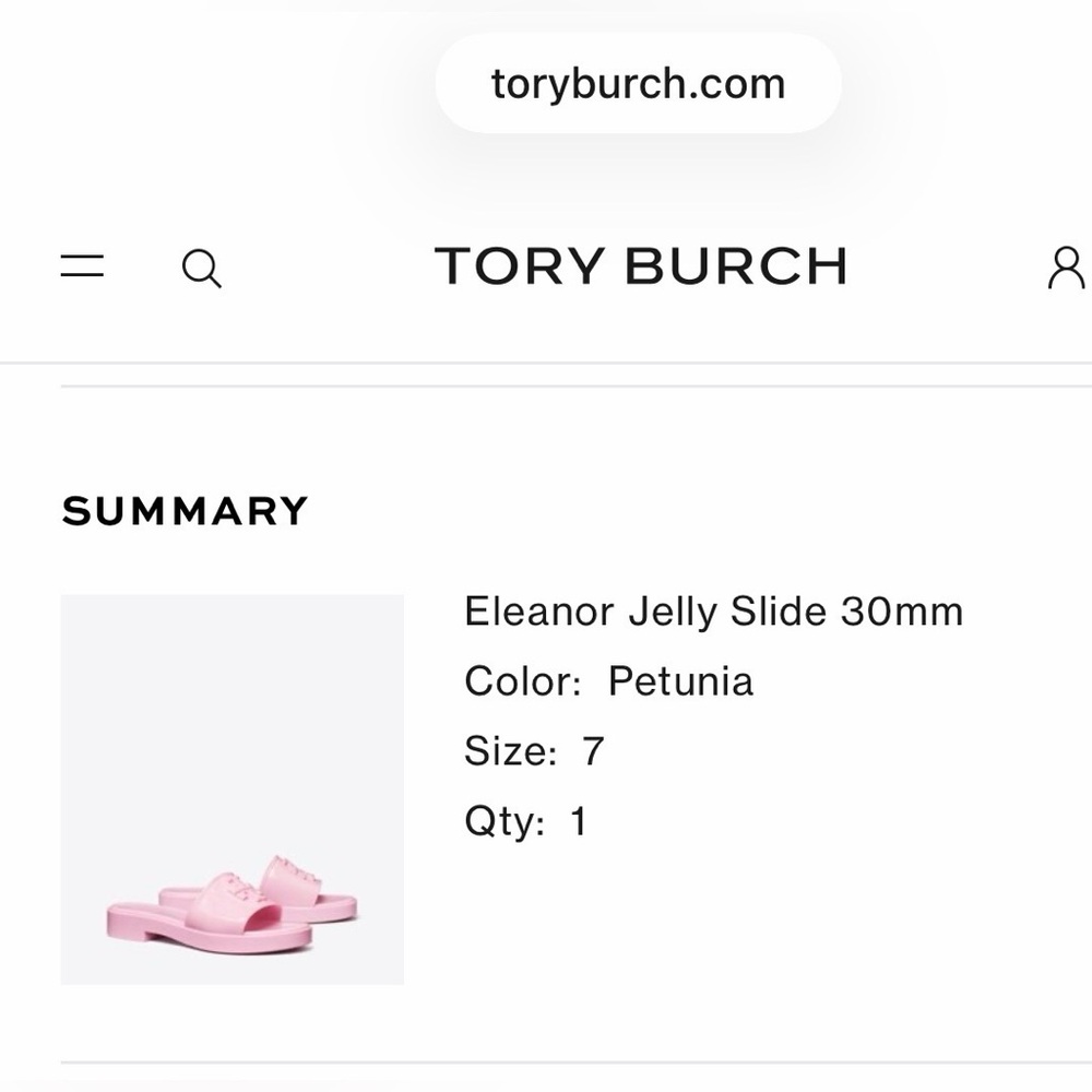 Tory Burch Eleanor Jelly Slides Petunia Pink 7 - Picture 6 of 6